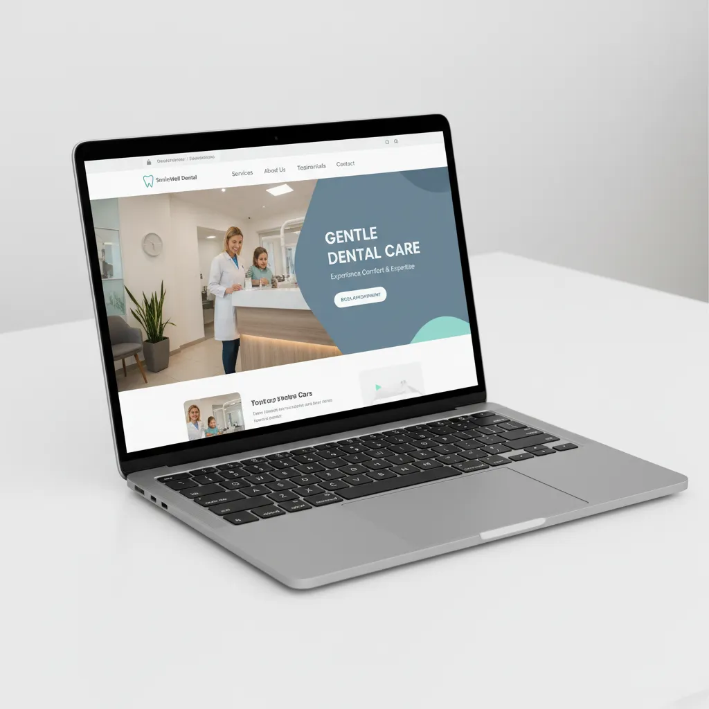 Dental clinic website mockup